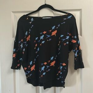 Fighting eel origami fish shirt brand new without tags.